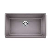 Metallic Gray PRECIS SILGRANIT Super Single Undermount Kitchen Sink, 32" X 19"