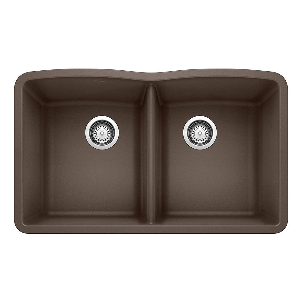 Diamond Silgranit 50/50 Double Bowl Undermount Kitchen Sink - 32"