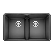 Diamond 32" x 19" Double Bowl Silgranit Undermount Kitchen Sink Anthracite