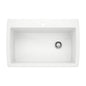 White DIAMOND SILGRANIT Super Single Drop-In or Undermount Kitchen Sink, 33.5" X 22"