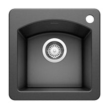 Anthracite DIAMOND SILGRANIT Drop-In or Undermount Bar Sink, 15" X 15"