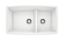 Performa SILGRANIT 33" Double Bowl Undermount Low Divide White Kitchen Sink