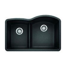 Anthracite DIAMOND SILGRANIT 40/60 Double Bowl Undermount Kitchen Sink, 32" X 21"