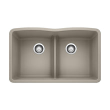 DIAMOND SILGRANIT 50/50 Double Bowl Undermount Kitchen Sink with Low Divide