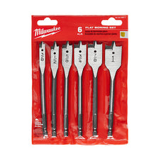(6)FLAT BORING BIT 6" SET 6PC