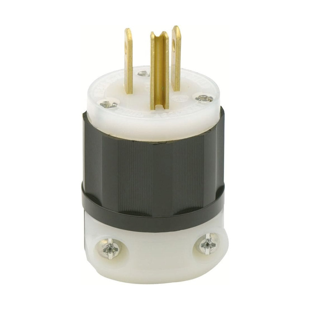 MALE PLUG BLK NYLON 15A 125V