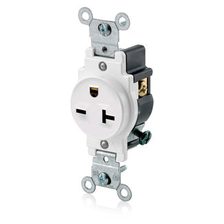 20A 250V WHITE SGL RECPTICAL