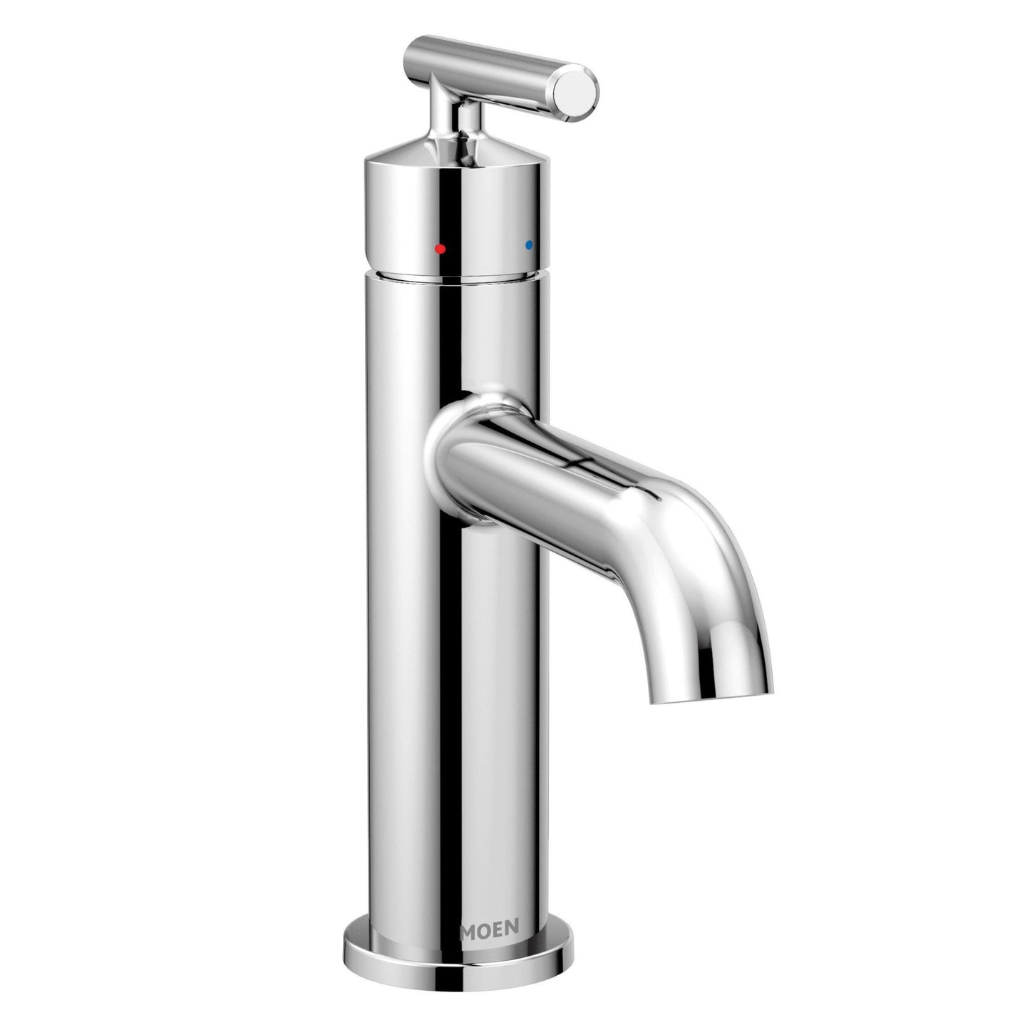 Chrome Gibson One-Handle Single Hole Modern Bathroom Sink Faucet with Optional Deckplate