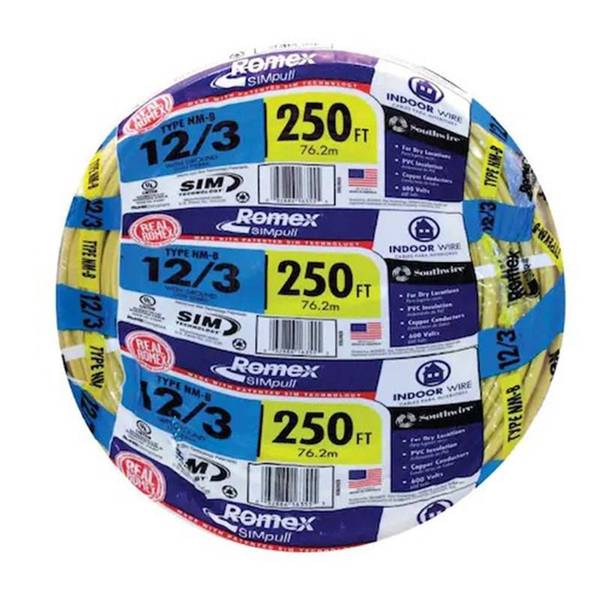 250' ROLL OF 12/3 ROMEX