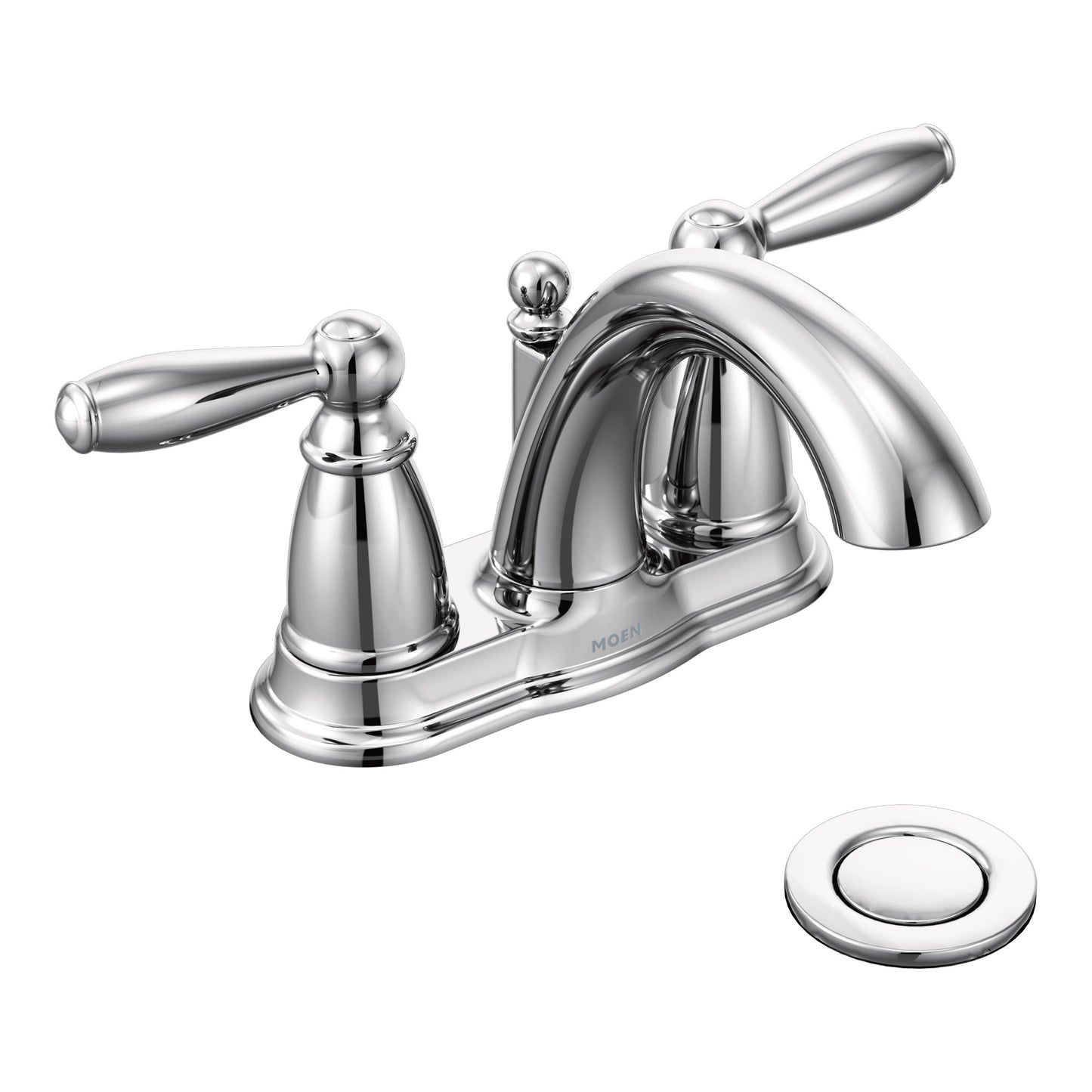 Brantford Chrome Two Handle Centerset Bathroom Faucet