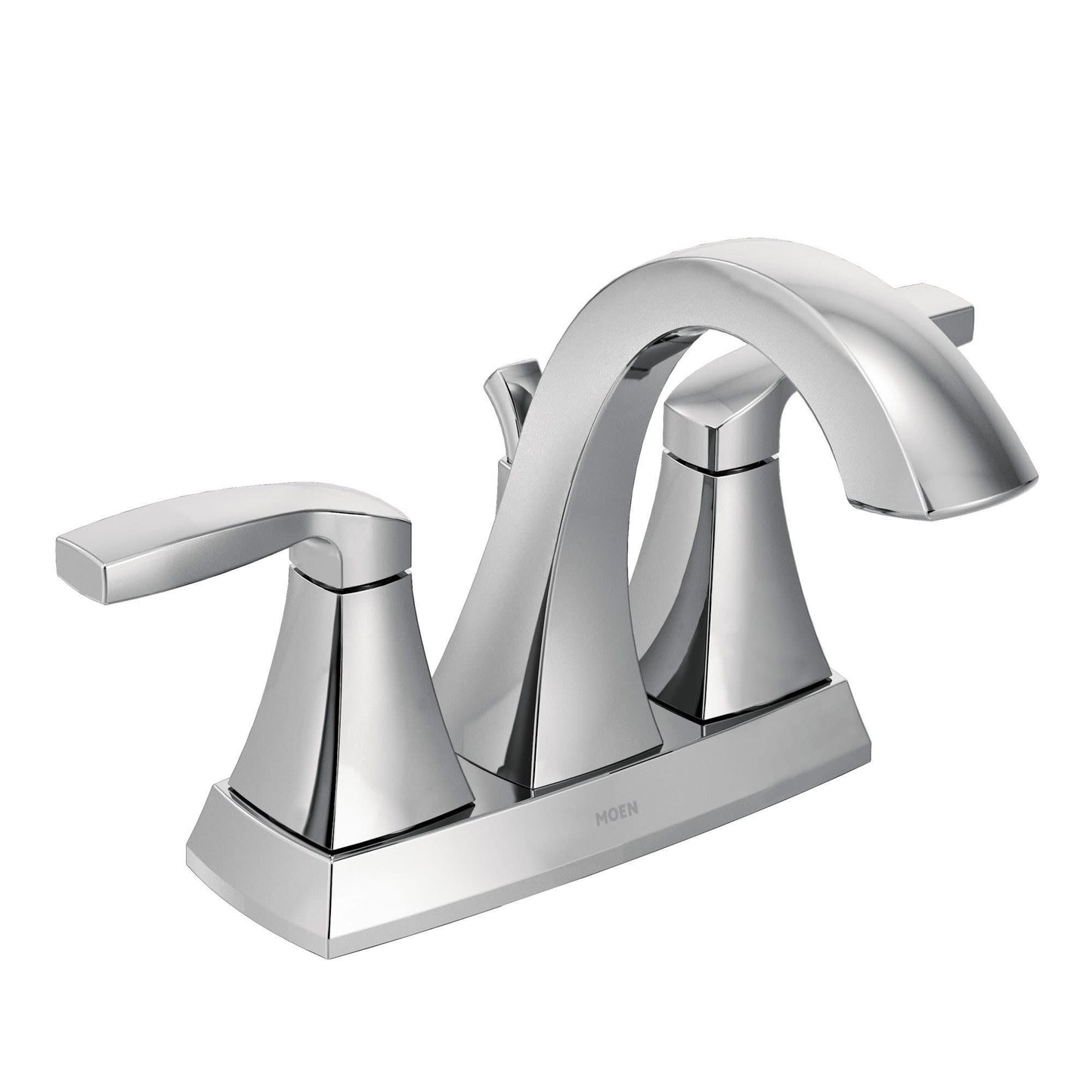 Voss Chrome Two-Handle High Arc Centerset Bathroom Faucet