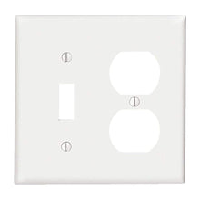 2 GANG TOGGLE/DUPLEX COVER WH