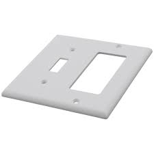 2 GANG DECORA/TOGGLE COVER WH
