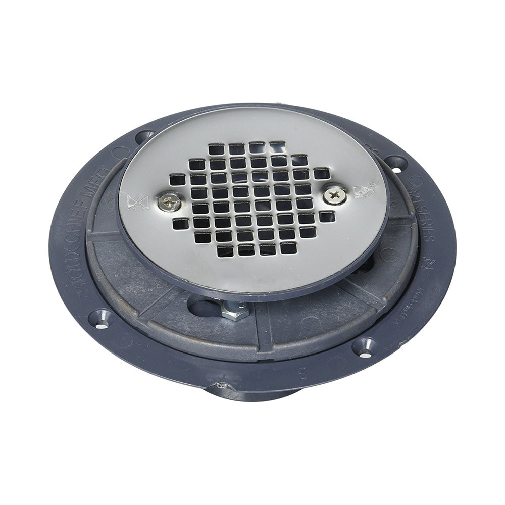 DRAIN SHWR PAN PVC SS STRN SCR