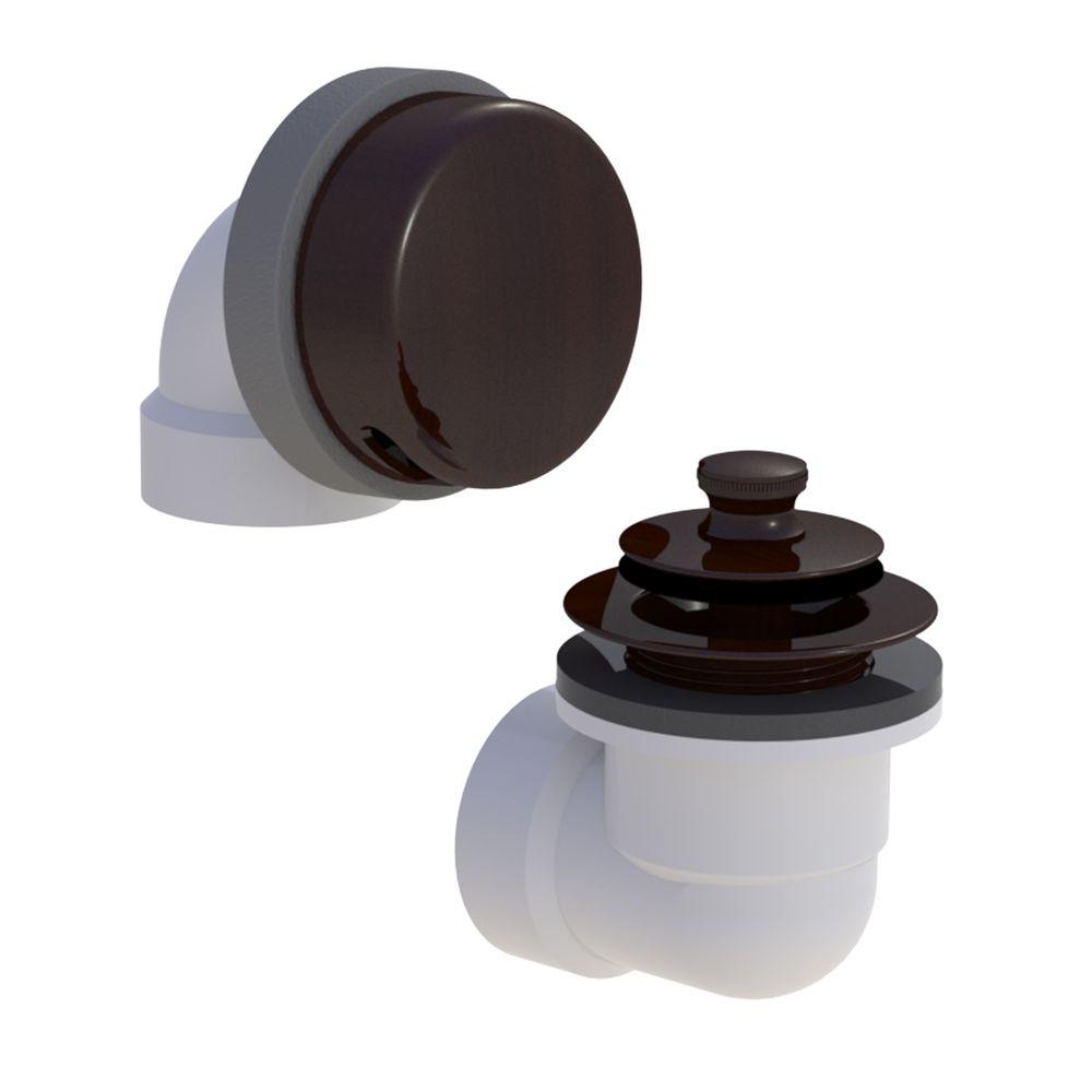 PVC L/T WASTE & OVERFLOW BLK