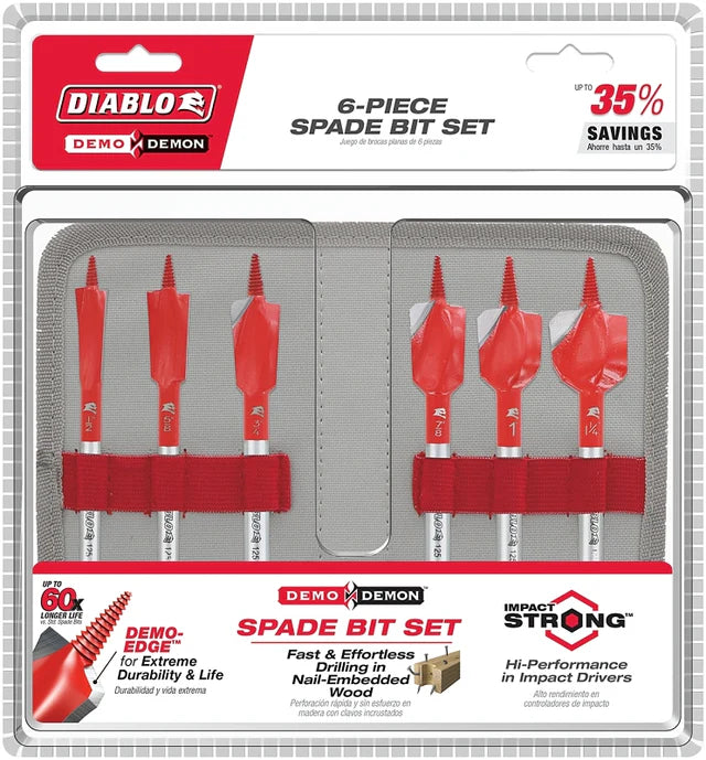6 PC SPADE BIT DEMO DEMON