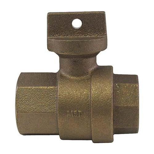 A.Y. McDonald 5132-326 Ball Curb Stop, 1/2 x 5/8 x 1/2 in, FNPT, Brass Body, EPDM Softgoods