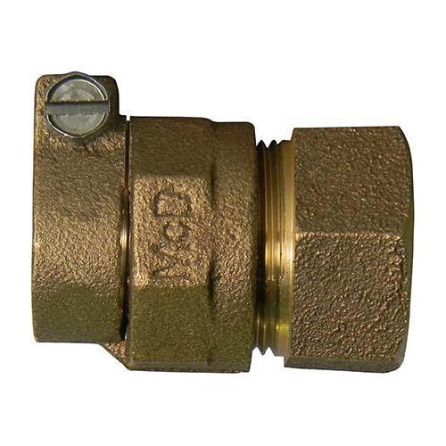 A.Y. McDonald 5142-124, 74754-33 Octagonal Straight Adapter, 3/4 in Nominal, -33 PEP-7 Mac-Pak Compression x FNPT End Style, Brass, Domestic
