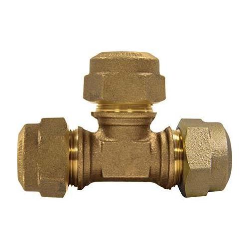 A.Y. McDonald 5182-148, 74760Q Tube Tee, 1-1/4 in Nominal, Q CTS McQuik Compression End Style, Brass, Domestic