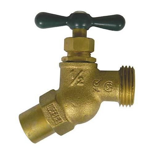 1/2 and 3/4" No-Kink Hose Bibb - Brass