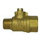 A.Y. McDonald 5424-401 Low Pressure Valve Test Cock, 1/4 in Nominal, MNPT x FNPT End Style, Brass Body, Rubber/PTFE Softgoods