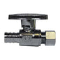 A.Y. McDonald 5424-467, 72080PI Straight Icemaker 1/4 Turn Supply Stop, 1/2 x 1/4 in Nominal, PEX x Compression, 125 psi, Brass Body, Polished Chrome, Import