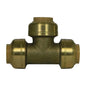 3/4 Push-Fit Tee - Brass - CTS