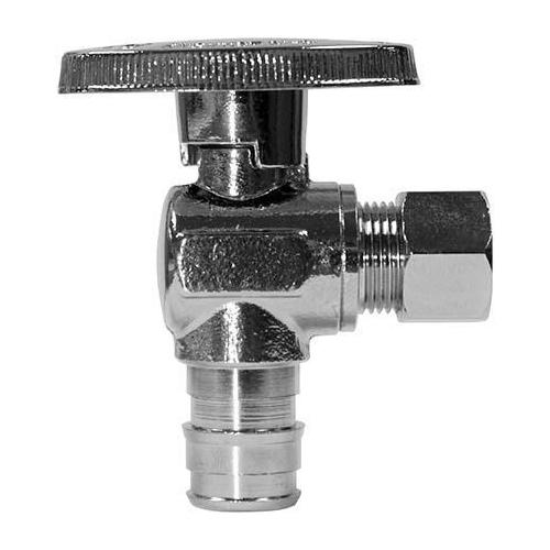 1/2 x 3/8" Angle 1/4 Turn Supply Stop - PEX x Compression