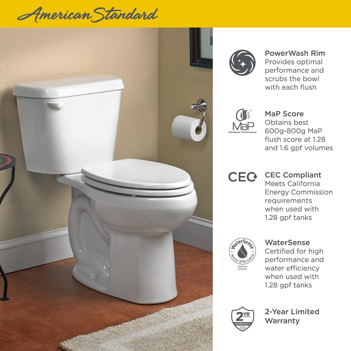 Colony - Toilet Tank - White - 1.28 GPF