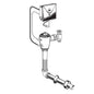 American Standard 606B261.007 Selectronic® Base Model Concealed Flush Valve, 1.6 gpf, 1 in Inlet, 1-1/2 in Spud, 25 psi Flowing/80 psi Static, Import