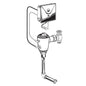 American Standard 606B310.007 Selectronic® Base Model Concealed Flush Valve, 1 gpf, 3/4 in Inlet, 3/4 in Spud, 20 psi Flowing/80 psi Static, Import