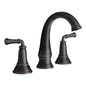 American Standard 7052807.278 Delancey® Widespread Lavatory Faucet, Residential, 1.2 gpm Flow Rate, 5-1/4 in H Spout, 8 in Center, Legacy Bronze, 2 Handles, Brass Push Pop-Up Drain, Import
