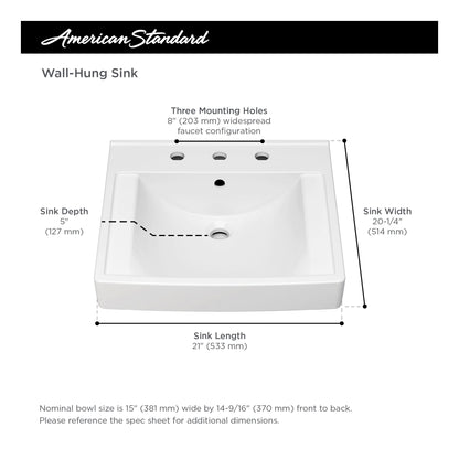 Decorum - Widespread Sink - Wall Mount - Vitreous China