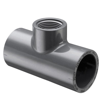 2 x 2 x 1" Tee - PVC - Socket x Socket x FNPT