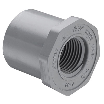 Spears® 838-098C Flush Reducing Bushing, 3/4 x 1/4 in, Spigot x FNPT, SCH 80/XH, CPVC, Domestic