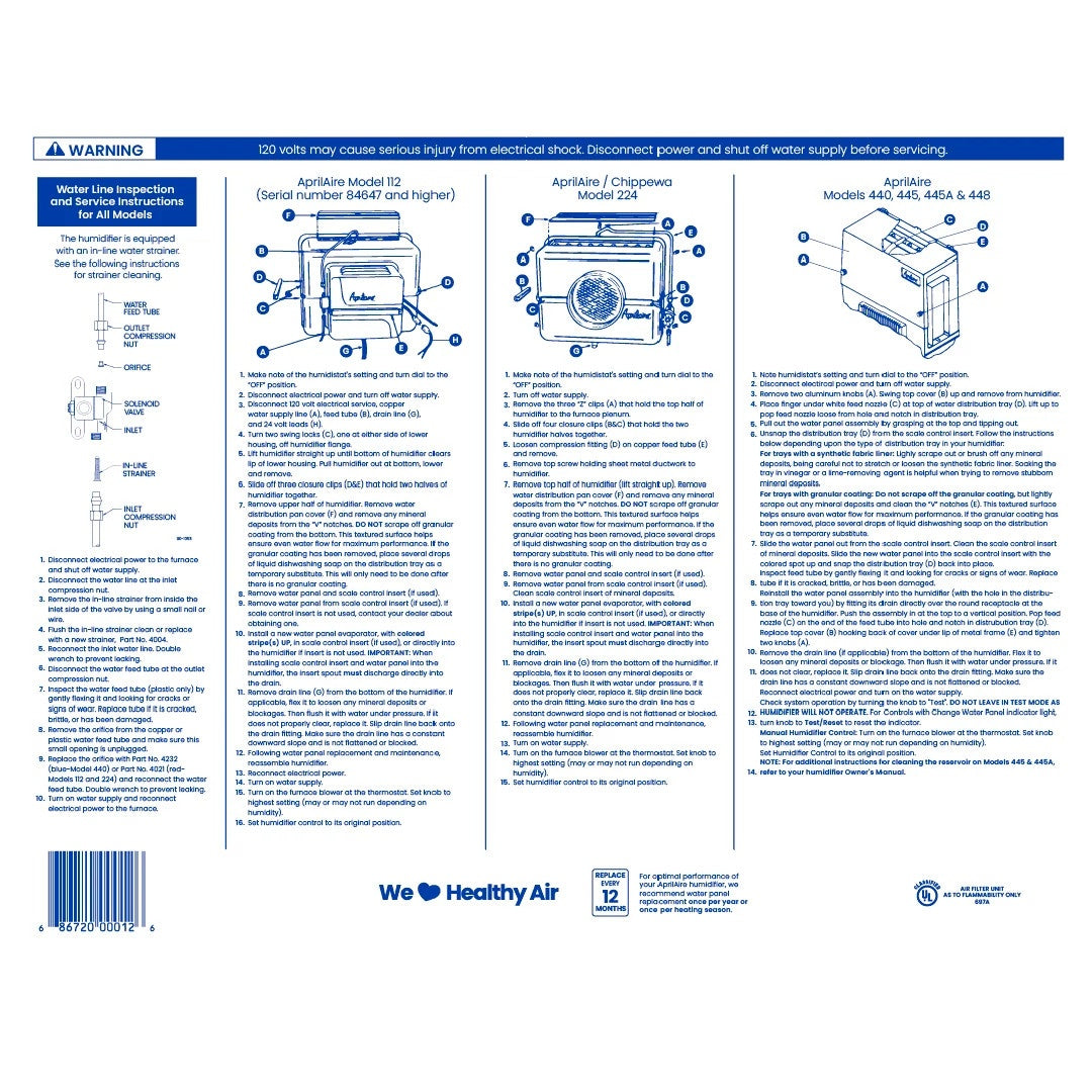 12 Replacement Humidifier Filter - AA12