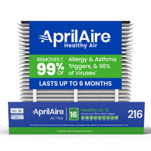 Aprilaire® 216 Air Filter, 20 in H x 4 in W, 16 MERV, Domestic