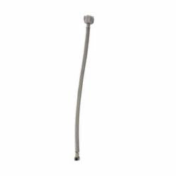 Aquaflo® MightyFlex™ SWC-120-PP Toilet Connector, Soft Cone Ballcock 7/8 in Inlet, Soft Cone Compression 3/8 in Outlet, Braided Stainless Steel Body
