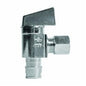 Aquaflo® V-104-A-LL Angle Valve, 1/2 x 3/8 in, Uponor PEX x OD Compression, Brass Body, NBR/EPDM Softgoods