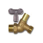 Arrowhead Brass 253LKLF Heavy Duty No-Kink Hose Bib With Loose Key, 1/2 x 3/4 in Nominal, FNPT x Hose End Style, Red Brass Body, T-Handle Actuator