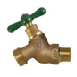 1/2 x 3/4" Heavy Duty No-Kink Hose Bib - Red Brass