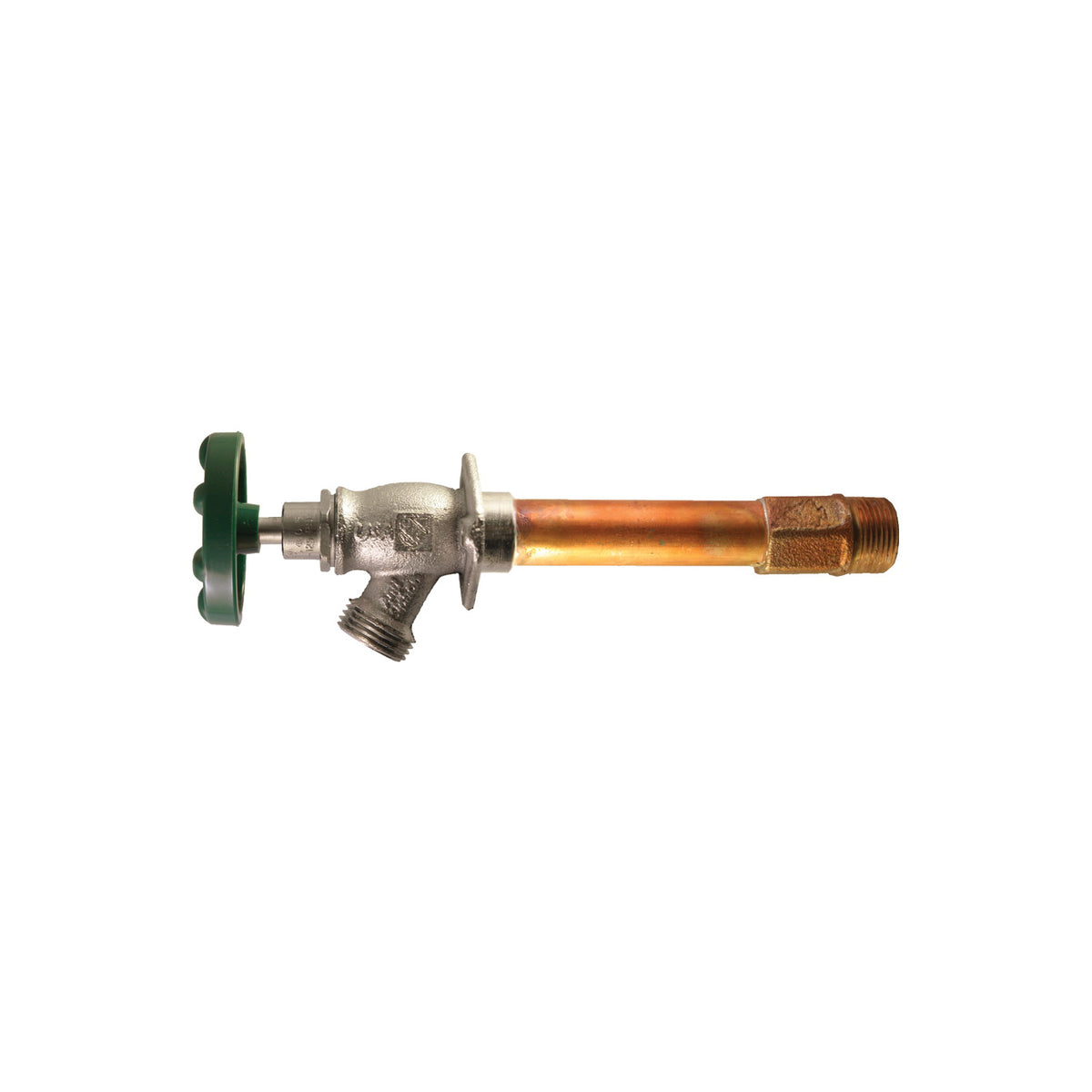 Arrowhead Brass Arrow-Breaker® 465-04QTLF Frost-Proof Anti-Siphon Wall Hydrant With Integral Vacuum Breaker, 1/2 x 3/4 in Inlet x 3/4 in Outlet, FNPT x MNPT Inlet x Male Hose Threaded Outlet, 125 psi