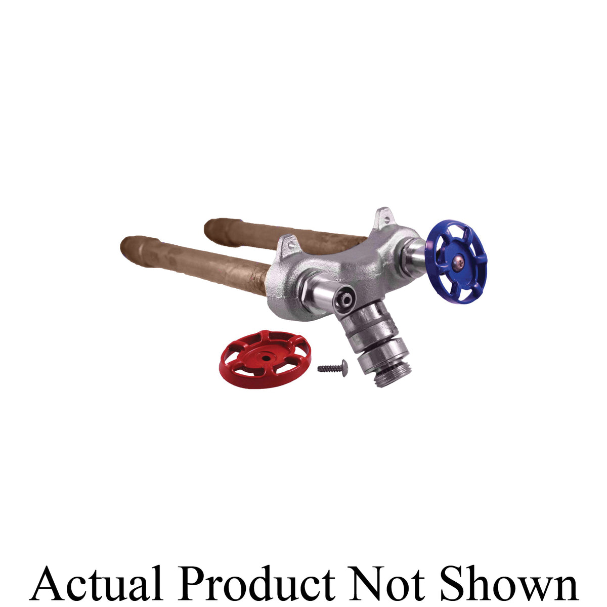 Arrowhead Brass 496-04LF 490 Frost-Proof Hot/Cold Horizontal Anti-Siphon Wall Hydrant, 1/2 in Inlet x 3/4 in Outlet, MNPT x C Inlet x Male Hose Threaded Outlet, 125 psi