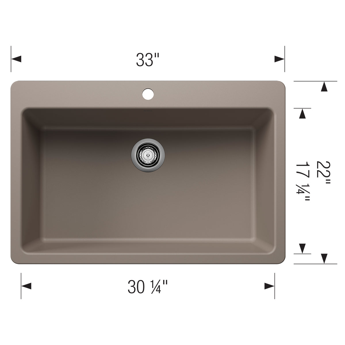 Liven 33 Super Single Dual Mount - Kitchen Sink