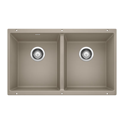 Precis Equal Double Bowl Undermount - Kitchen Sink