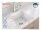 BOCCHI 1359-002-0120 Sotto Modern Bar Sink, Square Shape, 8 in H x 18 in W x 18 in L, Dual Mounting, Fireclay, Matte White, Import