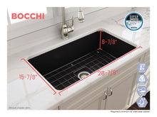 BOCCHI 1362-004-0120 Sotto Modern Kitchen Sink, Rectangle Shape, 10 in H x 19 in W x 32 in L, Dual Mounting, Fireclay, Matte Black, Import