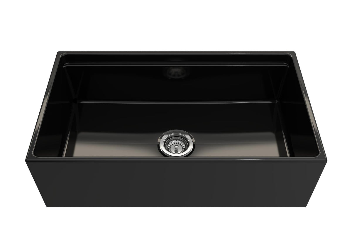 Contempo Step Rim - 10" Contemporary Kitchen Sink - Black