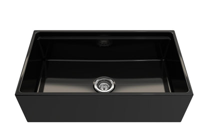 Contempo Step Rim - 10" Contemporary Kitchen Sink - Black