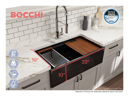Contempo Step Rim - 10" Contemporary Kitchen Sink - Black